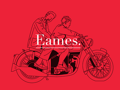 Eames design eames graphic design illustration motorcycle red