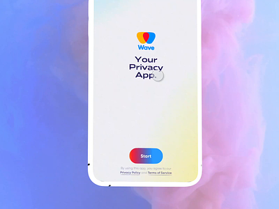 WAVE Private App after effect branding browser mobile app prototype ui ux