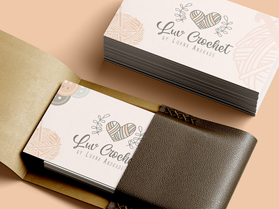 Luv Crochet | Card Holder brand branding business card design graphic design holder identity logo packaging professional vector