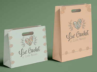 Luv Crochet | Slim Bags bag brand branding business design graphic design identidade identity logo logomarca logotipo packaging pacote sacola vector visual