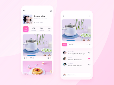 Light Meals Design food app homepage ui ux