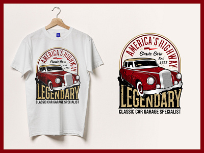 Classic Car Vector T-shirt Designs Bundle, Vintage Old Car Graphic T-shirt  for Apparel - MasterBundles