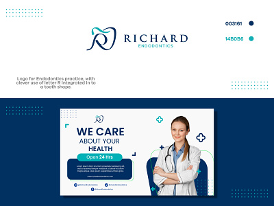 RICHARD ENDODONTICS : DENTAL LOGO branding design graphic design illustration logo vector