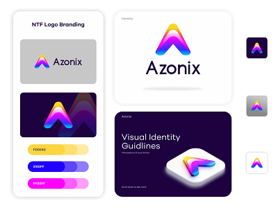 Azonix : Visual Identity Branding branding design graphic design illustration logo vector