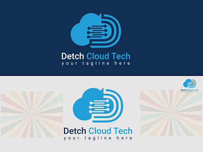 DETCH CLOUD TECH LOGO branding businesslogo cloud cloudlogo creativelogo illustration logo logocolor logodesign logoideas logoimage logomake modern techlogo technology unique