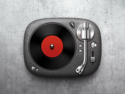 Vinyl record player icon