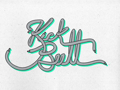 Kick Butt - Final adobe branding design draft graphic illustration illustrator lettering logo shoelace typography