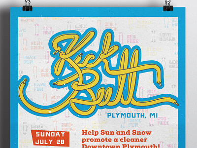 Kick Butt Poster branding event graphic design illustration poster print typography
