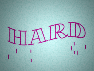 Hard lettering typography