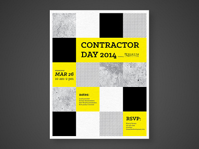 Event Flyer contractor event flyer graphic design grid texture typography