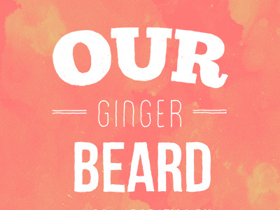 Ginger Beard beer handlettering ink print typography