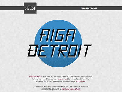 AIGA Detroit Newsletter Typography aiga detroit typography web