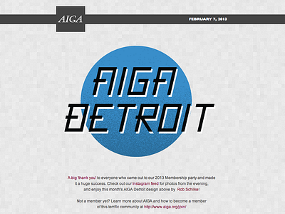 AIGA Detroit Newsletter Typography