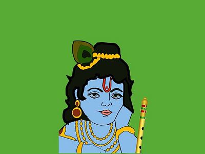 Artwork Of Lord Krishna animation graphic design