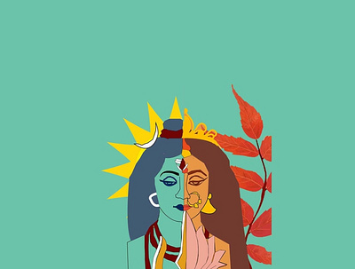 Artwork of Shiva Parvati animation graphic design