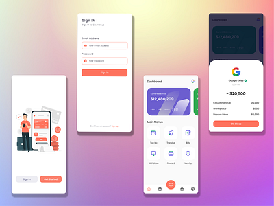 Wallet App UI animation graphic design motion graphics ui