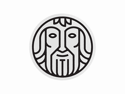 Plutus eyes face god greek icon illustration monoline