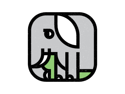 Grey Elephant elephant gray green grey kevinmoran