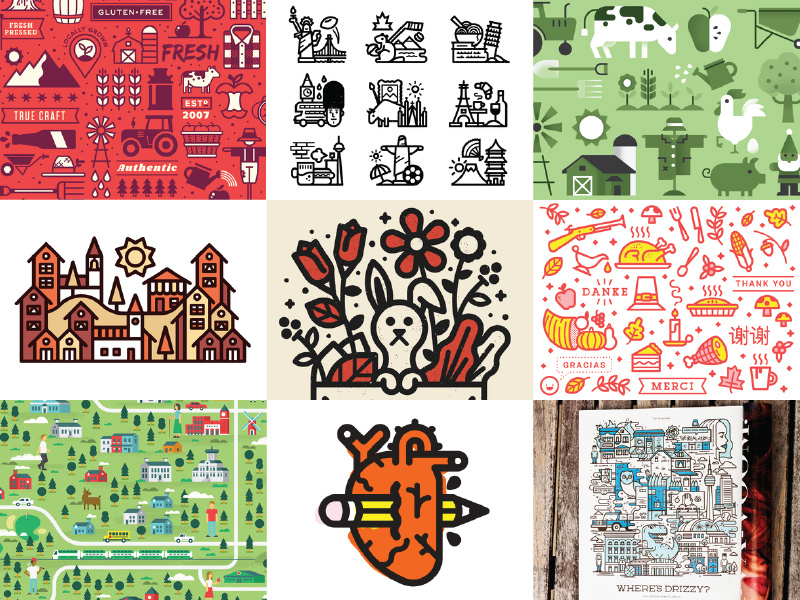 Best of Nine 2016 trees smelly illustration icons dribbble kevinmoran best 2016
