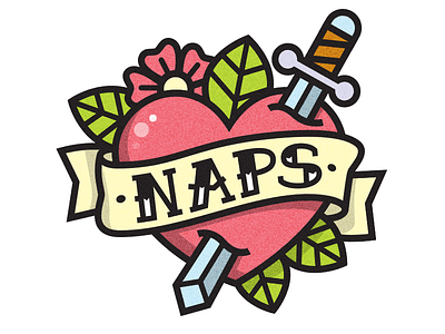 Naps flower heart kevinmoran knife love naps sword