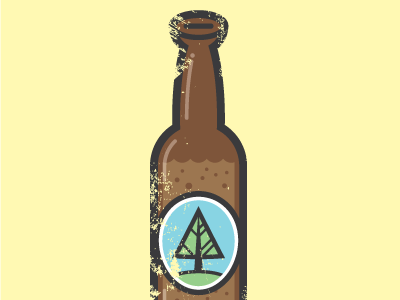 Organic Beer beer bottle organic tree yellow