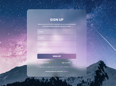 DailyUI001 - Sign up form dailyui ui