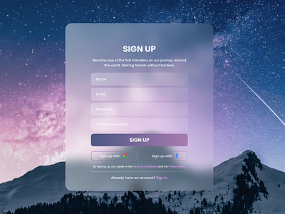 DailyUI001 - Sign up form