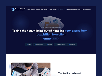 The Asset Experts Landing Page asset design desktop experts fonts ui ux websites