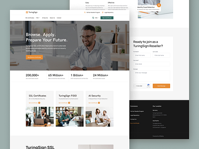 TuringSign Website branding design fonts illustration logo mobile ssl certificates ui ux vector website