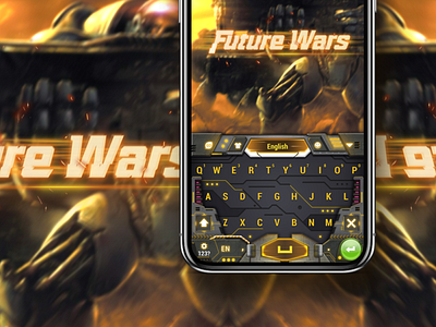 Future wars Keyboard theme ui 图标 平面 应用 插图 设计