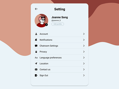 Settings dailyui dailyui007 design edit illustration service settings ui ux