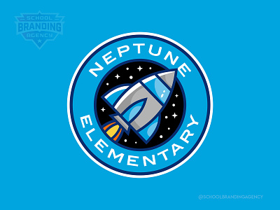 Neptune Elementary School Logo Design character design illustration logo mascot design school branding school logo school logo design school mascot school mascot design