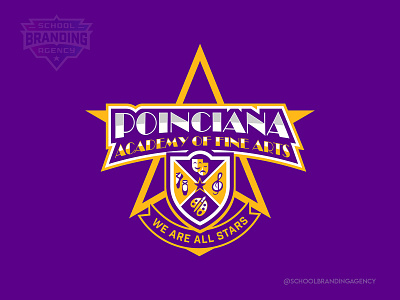 Poinciana Academy Of Fine Arts Logo Design character design illustration logo mascot design school branding school logo school logo design school mascot school mascot design