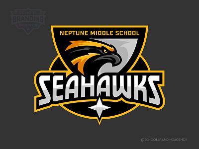 Neptune Middle School Logo Design character design logo mascot design school branding school logo school logo design school mascot school mascot design