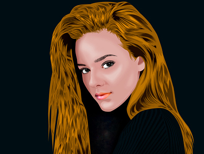Pexels Girl Vector Portrait by Nahashon John adobe illustrator illustration vector portraits vectorart