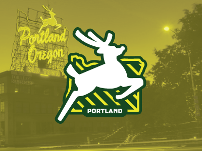 Portland Timbers Alternate Logo football mls oregon portland rctid soccer timbers white stag sign