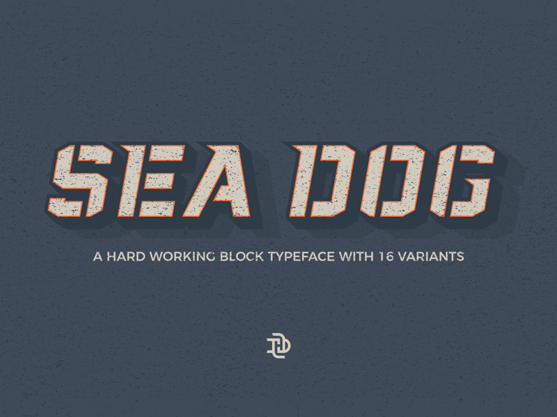 Sea Dog Font - Now Available sports design retro sports naval block stencil typography display typeface font