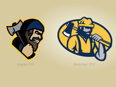 Then & Now Rebound logo lumberjack ouch progress sports