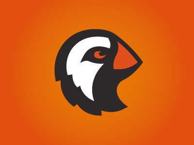 Puffin logo orange puffin sports