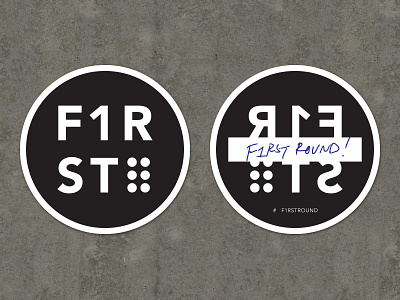 F1RST ROUND: Custom Coasters beer branding coasters happy hour logo print design