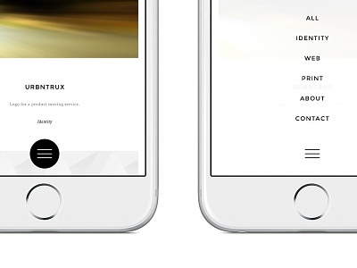 In and Out apple button hamburger identity in n out iphone 6 menu mobile print ui ux web