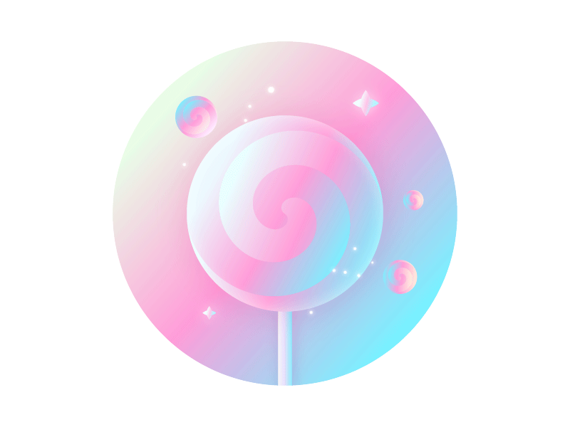 Lollipop color dream illustrator lollipop unicorn