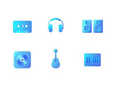 Icon For Music color icon illustrator music