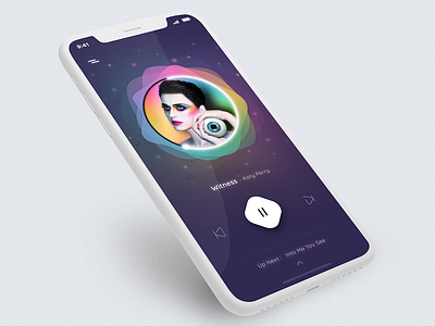 Music Player album appui audio colourful dailyui mobileui modern music player rainbow song
