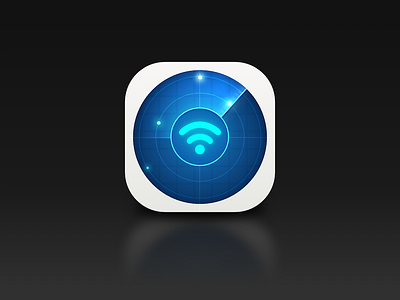 Wifi Radar App Icon app blue dailyui finder icon mobileui nearby radar scanner search ui wifi