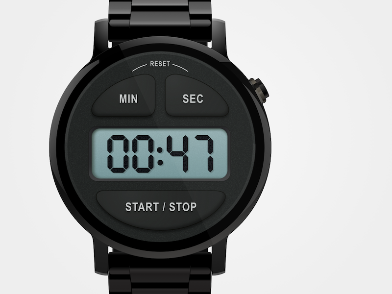 smartwatch with countdown timer