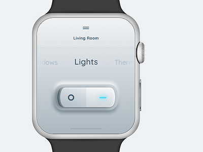 On/Off Switch apple dailyui home controller lights smart app smartwatch switch toggle ui ux watch watchui