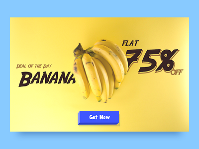 Special Offer 3d banana cart dailyui fruits minion offer pricing ui yellow