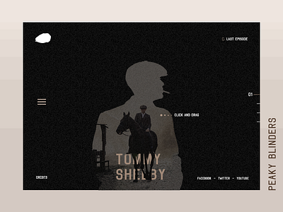 Peaky Blinders film hat interactive landing page peaky blinders tommy shelby tv ui ux web web design