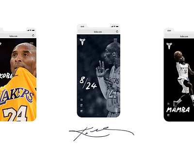 Kobe Bryant #8v24 basketball bryant hero interface iphone x kobe bryant lakers minimal mobile design nba sport ui